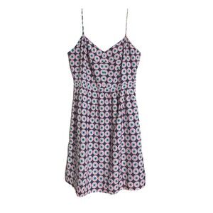 J Crew Dainty Retro‎ Floral Printed Spaghetti Strap Slip Dress Women’s Size 12